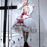 Original Women's Cool Gothic Dress Masquerade Halloween Cosplay Costume Dress (S, MIQ032-1)