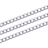 Aluminum Curb Chain Link in Bulk for Necklace Jewelry Accessories DIY Making 11 Yards 4.5mm Width