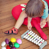 EVNEED 40 Pcs Plastic Egg Shakers Set Percussion Musical Egg Maracas Kids Toys with 8 Different Colors for Child Toys Music Learning DIY Painting