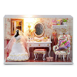 Flever Dollhouse Miniature DIY House Kit Creative Room with Furniture and Cover for Romantic Valentine's Gift(Love You Forever)