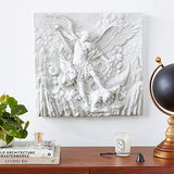 Design Toscano NG33581 St. Michael the Archangel Sculptural Wall Frieze in Stone,gothic stone