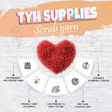 TYH Supplies 10 Skeins Scrubber Sparkle Yarn - 100% Polyester Material for Crocheting, Knitting, and Dishwashing - 66 Yard per Skein Exclusive from The SHK Collection