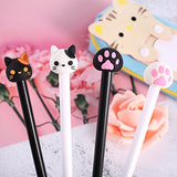 SATINIOR 8 Pieces Kawaii Gel Ink Pen with Large Capacity Cute Cat Cloth Zipper Pouch Pencil Case