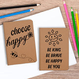 12 Pack Kraft Notebooks 6 Designs Notebook Journal 80 Lined Pages Pocket Notebook 4.1 x 5.9 inches Notepad