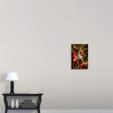 The Archangel Michael Defeating Satan Canvas Wall Art Print, 16"x24"x1.25"
