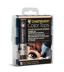 Chameleon Art Products Color Tops, Skin Tones 5-Pen Set