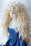 JD145 extraLong Wave Doll Wigs Synthetic Mohair BJD Hair (Blond, 8-9inch)