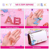 Alphabet Silicone Resin Molds, Shynek Letter Number Epoxy Molds Keychain Resin Jewelry Molds for Resin Casting with Keychain Tassels and Pin Vise Set for Making Keychain/House Number