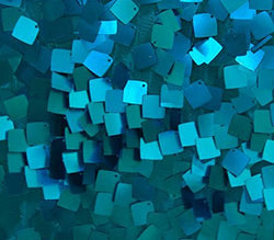 Sequin Square Dangle Tulle 55" Wide Sold By The Yard (AQUA)