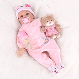CHAREX Reborn Baby Dolls, 22 Inches Soft Silicone Weighted Body, Lifelike Toddler Girl