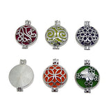 Wholesales 12pcs Mixed Silver 32mm Round Aromatherapy Pendant Locket Essential Oil Diffuser