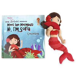 Mermaid Book with Mermaid Doll (Sofia) -Great Book and Plush Set - Lovely Mermaid Gifts for Girls
