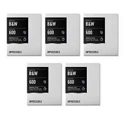 Impossible Instant Black & White 2.0 Film for Polaroid 600-Type Cameras (5 Pack)