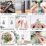 Molshine 160pcs PET Transparent Decorative Stickers - Various Shapes Flower Plant Series Foral Decals for DIY,Personalize,Decoration,Laptops,Scrapbook,Luggage,Cars,Books