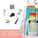 Packism Heavy Duty Clear Backpack for Adults Large Transparent See Through PVC Backpack with Reinforce Straps for Women Men, School, Workplace, Travel, College