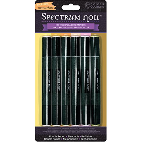 Crafter's Companion SPECN-SKIN Spectrum Noir Alcohol Marker, Pale Hues, 6-Pack
