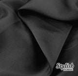 58" Black Crepe Back Satin Fabric by the Bolt- 25 Yards