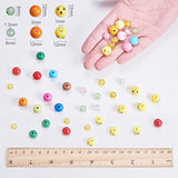 SUNNYCLUE 1 Set 221pcs Emoji Smile Emoticons Face Ball Beads Bracelet Craft Kit - DIY Makes 7 Emoji