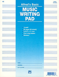 12 Staff Music Writing Pad (Loose Pages (3-hole punched for ring binders))