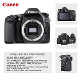 Canon EOS 80D Digital SLR Camera with Canon EF-S 18-55mm f/3.5-5.6 is STM Lens + Video LED Light + Shotgun Microphone + Sandisk 32GB SDHC Memory Card, Camera Bag (Complete Video Bundle)