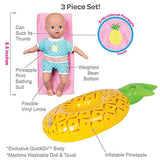 Adora Water Baby Doll, SplashTime Baby Tot Sweet Pineapple 8.5 inch Doll for Bathtub/Shower/Swimming Pool Time Play