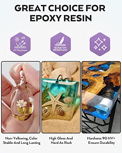 Nicpro 16 Ounce Crystal Clear Epoxy Resin Kit, DIY Starter Epoxy Resin