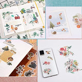 molshine 320pcs Decoration Washi Stickers-Forest Animal Plant Flowers Series Decals for Journal DIY,Notebook,Personalize,Laptops,Scrapbook,Luggage,Greeting Card,Sealing -8 Packs