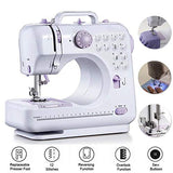 Sewing Machine Household Sewing Machine for Beginners Multi-Function 505A Mini Sewing Machines with Built-in 12 Floral Stitches Hand-held Tailor Machine for Fabric Pets Children's Cloth