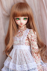 Kuafu 9-10 Inch (22-24cm) 1/3 BJD/SD Doll Wig Long Wavy Girl's Wigs Hair Linen