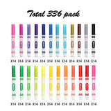 Madisi Washable Markers, Broad Line Markers, 24 Colors, Classroom Bulk Pack, 336 Count