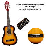 JMFinger Beginner Classical Guitar 30 Inch Kids Nylon Strings Guitar with Gig Bag, Strap, Picks, 3 in 1 Metronome & Tuner, Sunburst