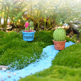 N/ hfjeigbeujfg Miniature Fairy Garden Cute Small Resin Potted Artificial Plant Flower Cactus Miniature Dollhouse Decor - Random Color