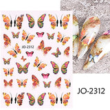 Butterfly Nail Art Stickers Spring Summer Nail Stickers 3D Self-Adhesive Colorful Butterfly Nail Design for Women Nail Art Supplies Manicure Tips