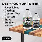 Hippie Crafter Deep Pour Epoxy Resin Crystal Clear 1.5 Gallons Set - DEEP 2" - 4" Pours