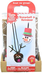 Darice Snowman and Reindeer Bell Kit Seasonal Décor