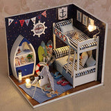HMANE Dollhouse Miniature 3D Assembly DIY Kit Boys and Girls' Room Creative House Kit with LED Best Gifts for Women and Girls - (Boys'Room)