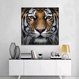 MXJSUA DIY 5D Diamond Painting Kits Full Drill Round Crystal Rhinestone Pictures Arts Craft for Home Wall Decor Gift Tiger 12x12in