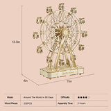 Rolife 3D Wooden Puzzles Ferris Wheel Music Box Model to Build Building Kit