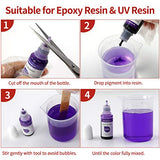 Epoxy Resin Pigment - 16 Colors Transparent Non-Toxic UV Epoxy Resin Dye Liquid for UV Resin Coloring, Resin Jewelry Making - Concentrated UV Resin Colorant for Art, Paint, Crafts - 0.35oz/10ml Each