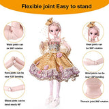 Realistic Reborn Dolls BJD 19 Jointed Girl Play House Can Dressup for Child Birthday Xmas Present 60Cm/23.6 Inch HMYH