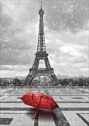 DIY 5D Diamond Painting by Number Kits, Diymood Painting Red Umbrella Paris Paint with Diamonds Arts Full Drill Canvas Picture for Home Wall Decor 30x40cm(12x16inch)