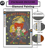 5d Diamond Painting Kits for Adults,Diamond Art Hocus Pocus Rhinestones DIY Full Drill Diamond Dots Paint with Diamonds Witch Gems Arts and Crafts for Adults Kids Halloween Diamonds Paints Home Decor
