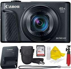 Canon Powershot SX740 (Black) Point & Shoot Digital Camera + Accessory Bundle + Top Knotch Kit