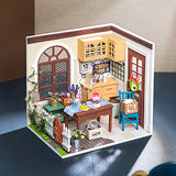 Rolife DIY Miniature Dollhouse Kit Kitchen Diorama Scale Model Gifts for Teens/Adults (Mrs Charlie's Dinning Room)