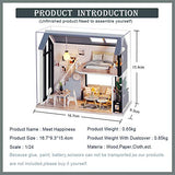 Fsolis DIY Dollhouse Miniature Kit with Furniture, 3D Wooden Miniature House with Dust Cover, Miniature Dolls House kit (QL02)