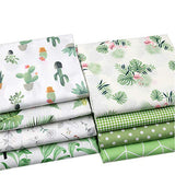 YYSZ 8Pcs Green 18" x 22" Fat Quarters Fabric Bundles for Patchwork Quilting,Pre-Cut Quilt Squares for DIY Sewing Patterns Crafts