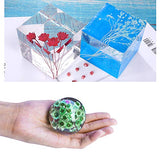Resin Silicone Mold Large Epoxy Resin Mold for Casting Soap,Paperweight, Candle, Art Resin Molds Includes 2 Silicone Mixing Cups/Diamond/Pyramid/Stone/Sphere/Cube//Wood Sticks(6 Pcs)
