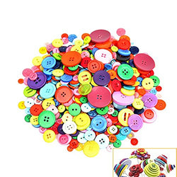 700 PCS Assorted Mixed Color Resin Buttons 2 and 4 Holes Round Craft for Sewing DIY Crafts