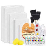 48-Piece Complete Acrylic Artist Painting Set, Canvas Panels Painting Supplies Kit with Acrylic Paints Paint Palette, Paintbrushes, Painting Canvases and More Great for Adults, Kids and Beginner