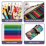 Colored Pencils Set with Canvas Wrap for Drawing Adult Coloring Books Artist Traveling Mother Daughter Friend School Student Gift, Oil Based Color Pencils (72 Colors)